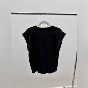 Zara Black Ruffle Sleeve Top